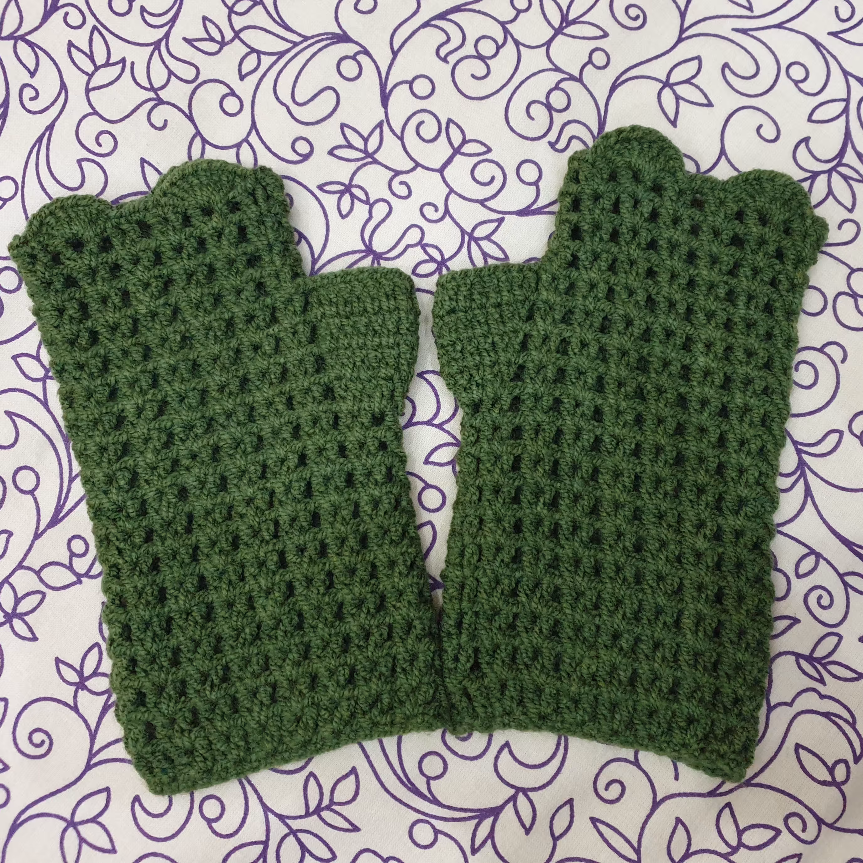 دستکش بافتنی با قلاب بدون انگشت هدیه ولنتاین