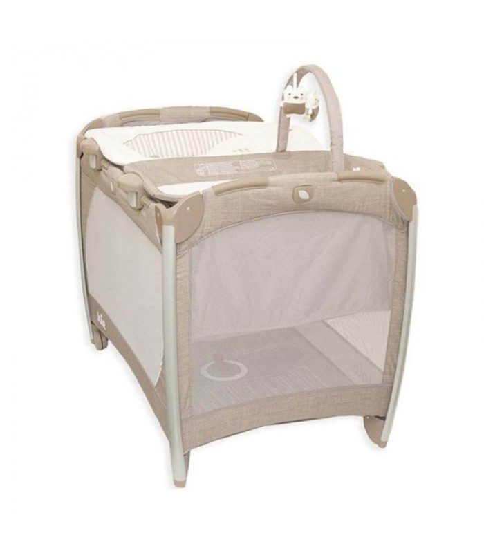 تخت و پارک فول با گهواره ویبره دار جویی meet excursion™ change & Bounce Tan Stripe