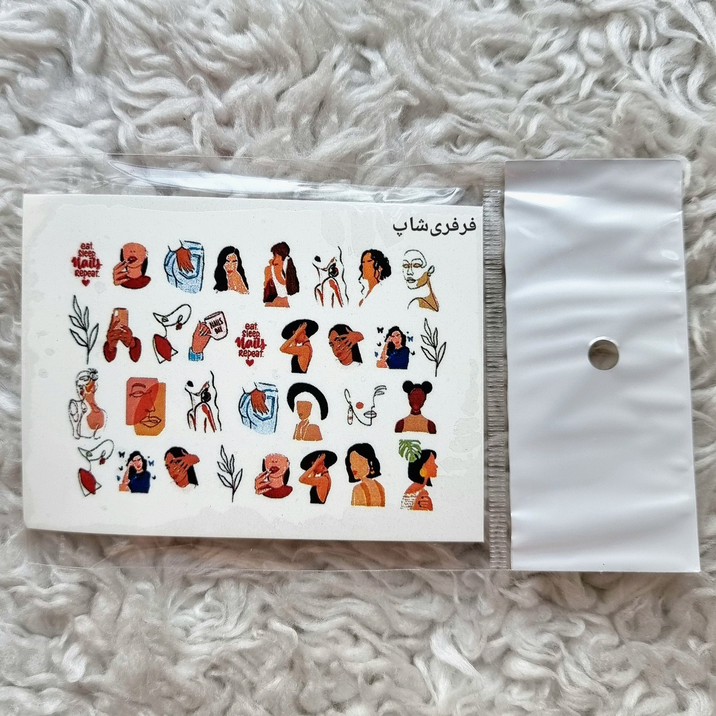 لنز ناخن طرح دختر