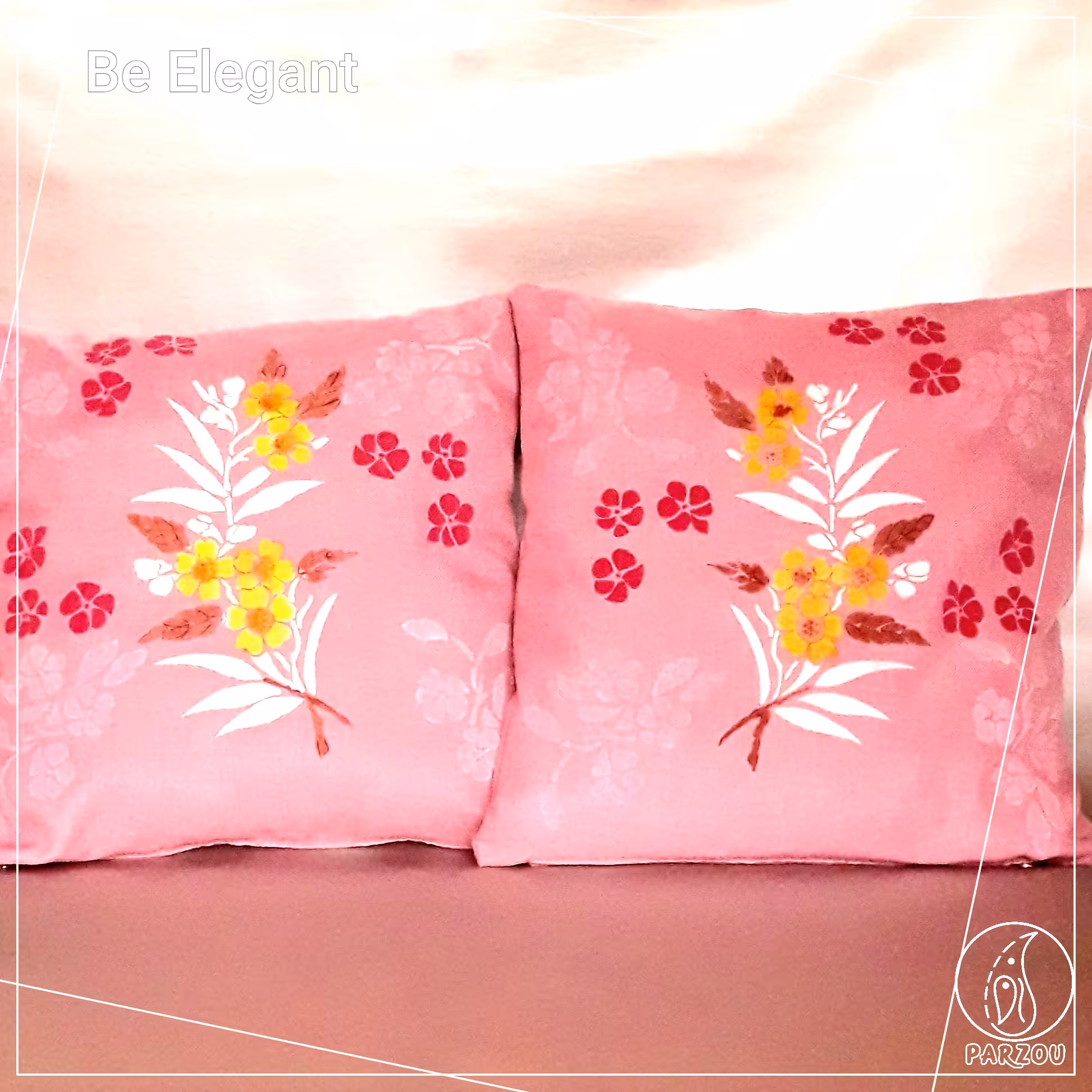 روکوسنی جفت شانتن کالباسی. طرح گل و برگ.