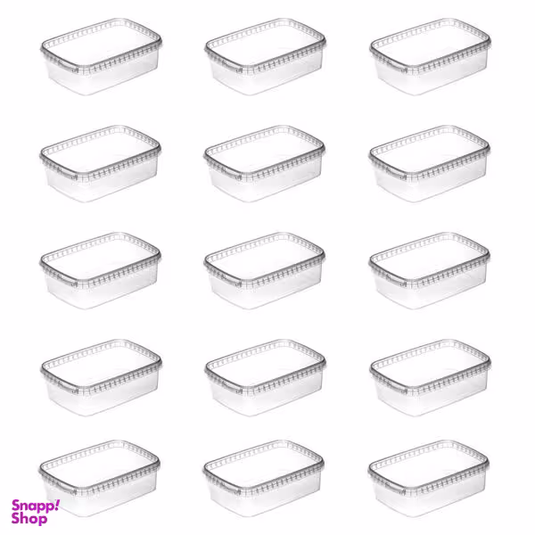 ظرف نگهدارنده مدل فریزری پلمپ شونده طرح شفاف کد TEB3 بسته 15 عددی