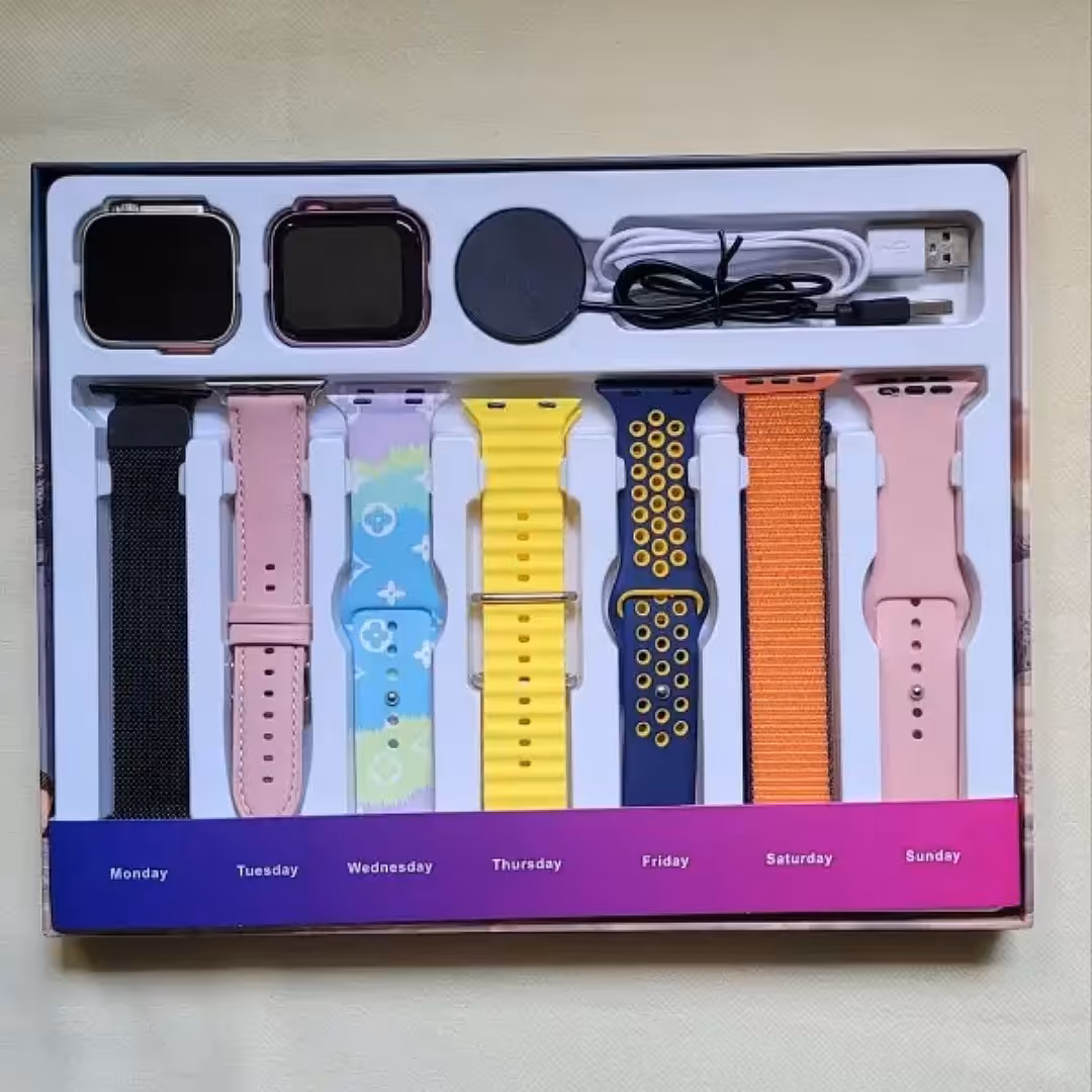 ساعت هوشمند دو نفره wt8 ultra max دارای 7 بند