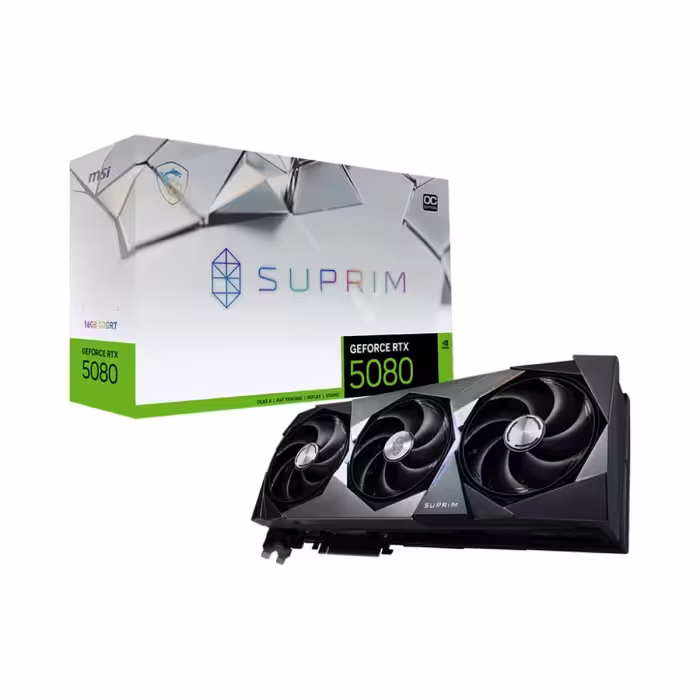 خرید کارت گرافیک MSI RTX 5080 16G Suprim OC با بهترین قیمت