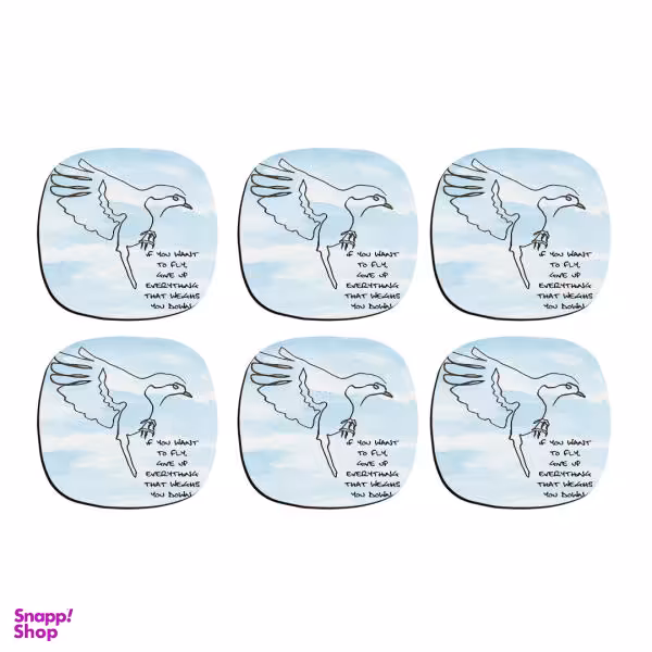 زیر لیوانی ترمه طراحان ایده مدل پرواز کدtrm170 بسته شش عددی