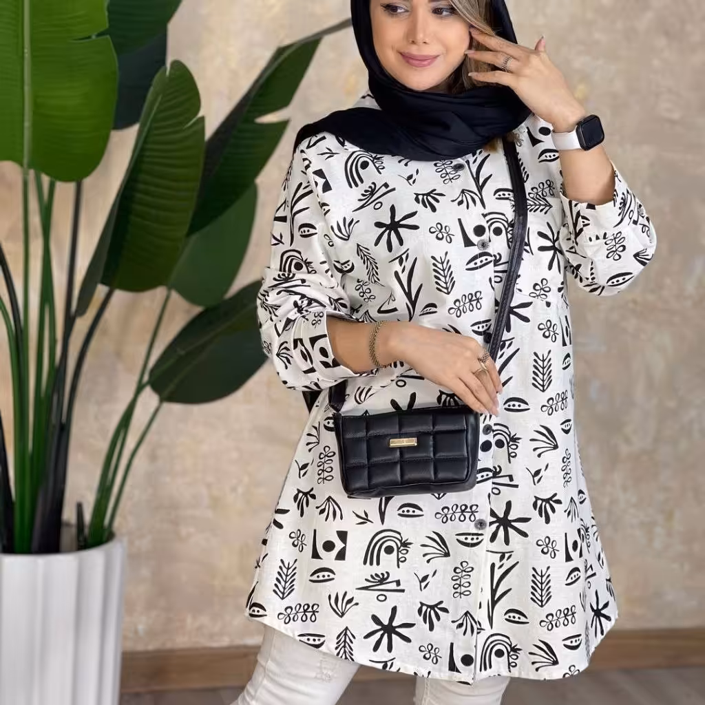 مانتو طرح دار 