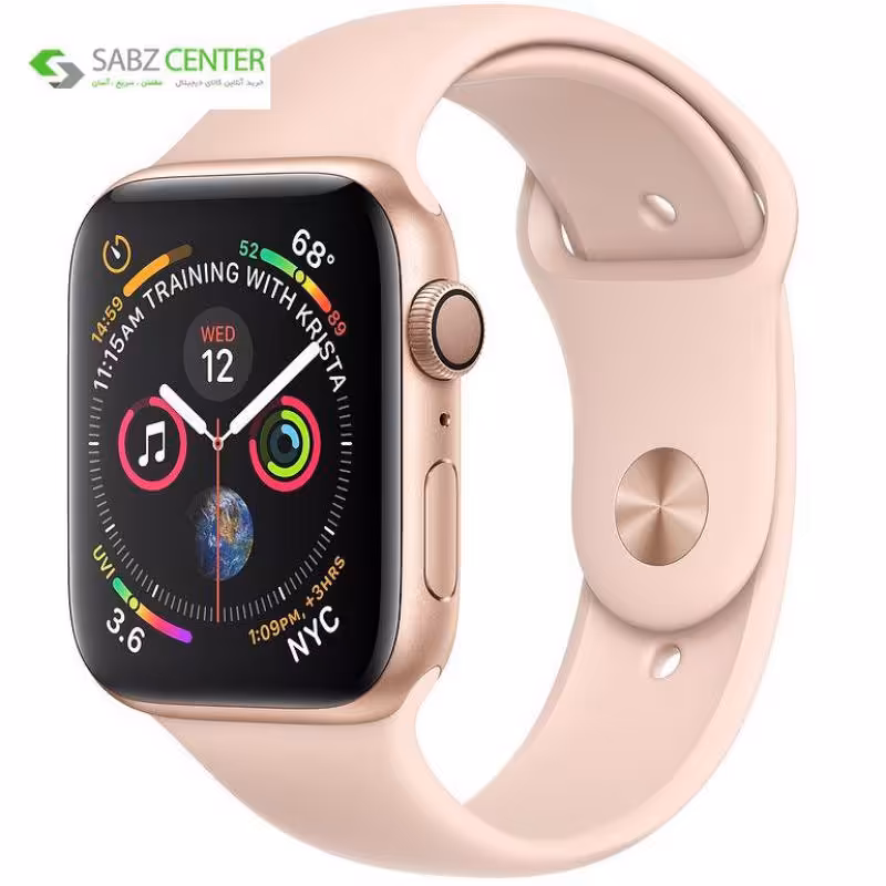 ساعت هوشمند اپل Apple Watch 4 Gold Aluminum Case with Pink Sand Sport Band 40mm
