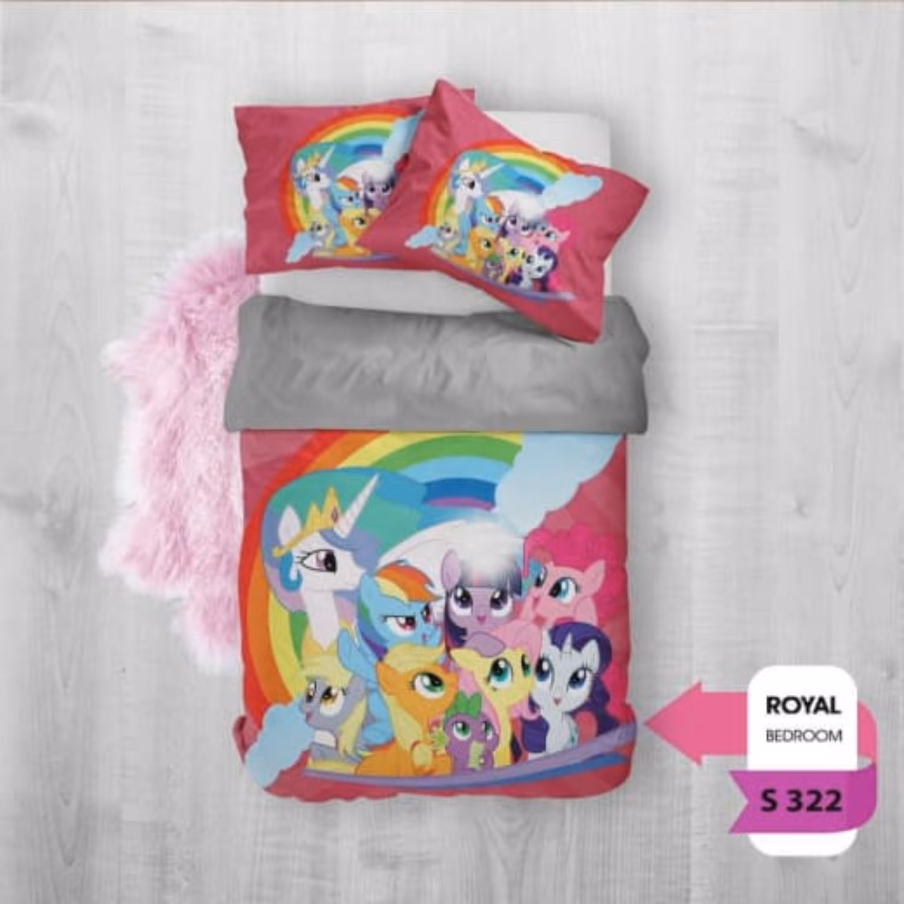 روتختی یک نفره سه بعدی کودکان و نوجوانان میکروتترون مدل پونی کوچولو اسب تک