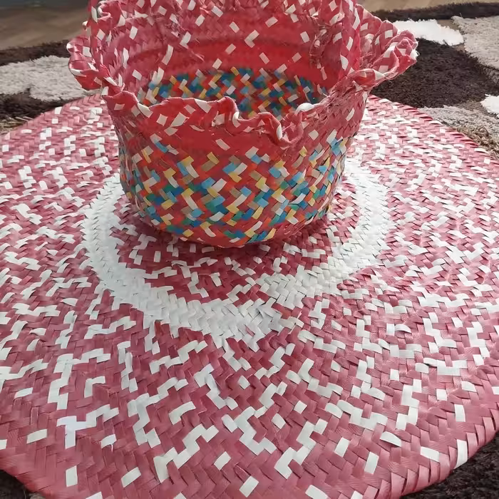 سفره حصیری وزنبیل حصیری