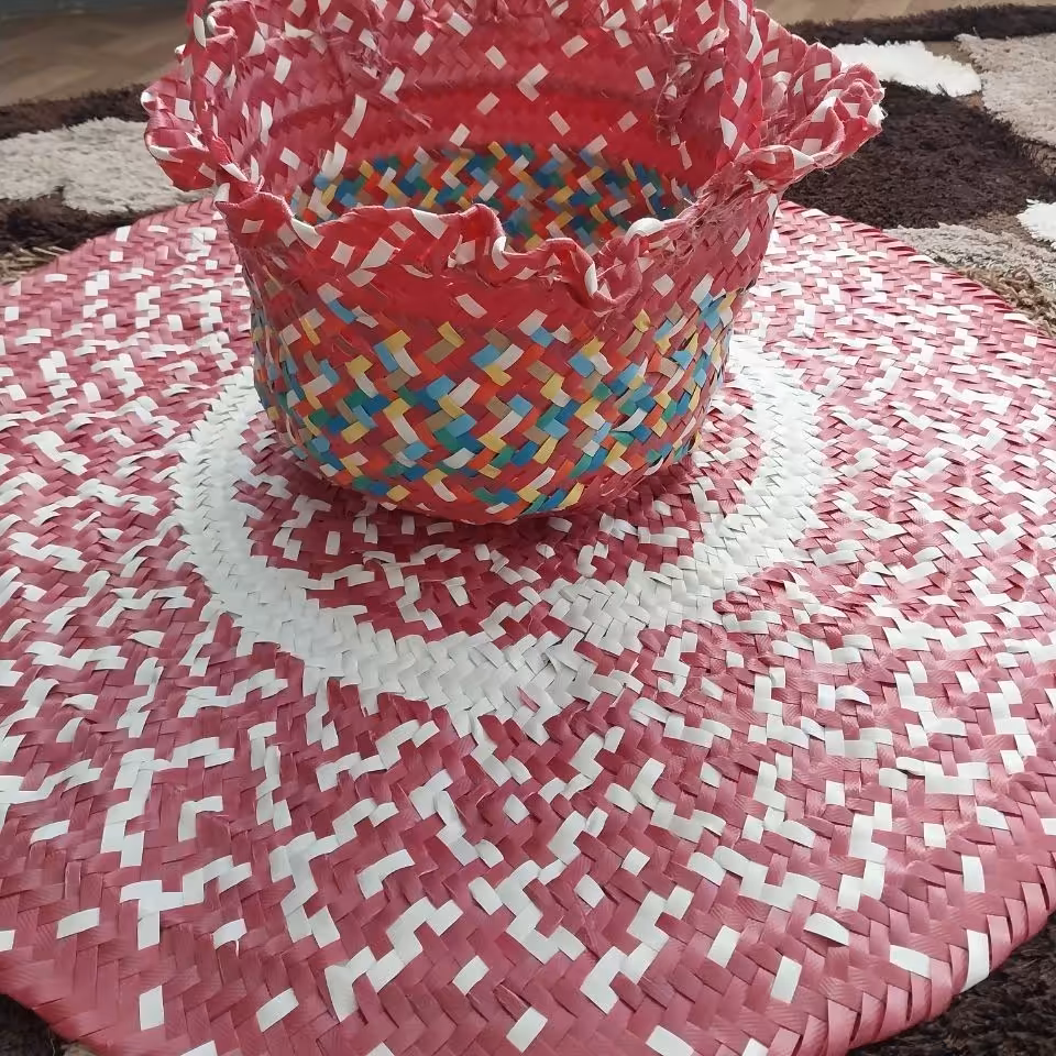 سفره حصیری وزنبیل حصیری