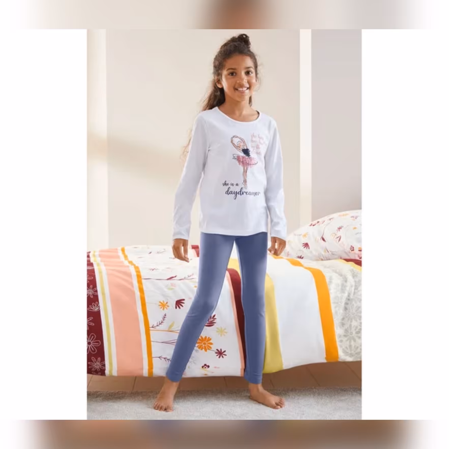 ست  بلوز شلوارلگ دخترانه  بالرین8تا10سال پپرتز آلمان کوچولوشاپ  ست راحتی دخترانه