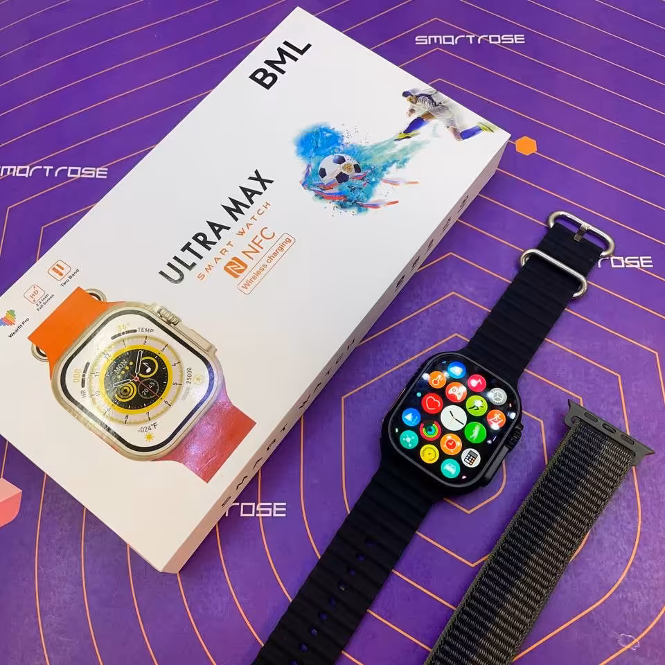 ساعت هوشمند برند BML مدل Ultra Max مشکی با گارانتی