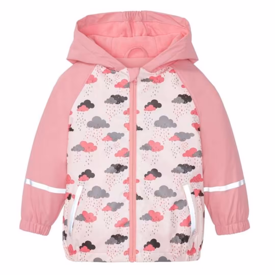  کاپشن بارانی دخترانه ضد آب و ضد باد  (برند لوپیلو ) مناسب 1تا2 سالگی