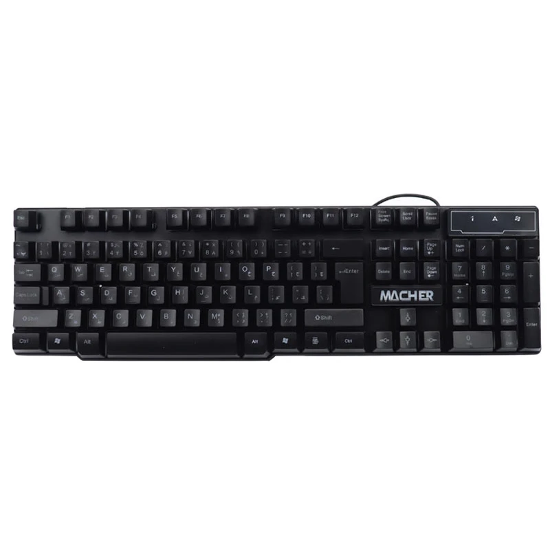 کیبورد سیم دار گیمینگ اورجینال مچر مدل MR-304 با نورپردازی RGB | ژیوار مارکت - لپتاپ استوک، لوازم جانبی موبایل و کامپیوتر