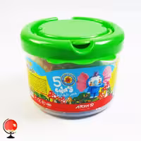 خمیر بازی 5 رنگ سطلی سبز آریا