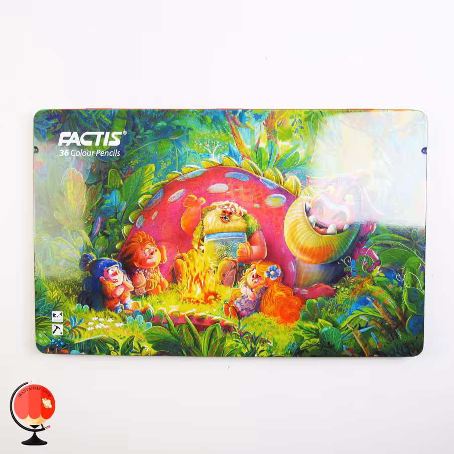 مداد رنگی 36 رنگ جعبه فلزی طرح غول فکتیس