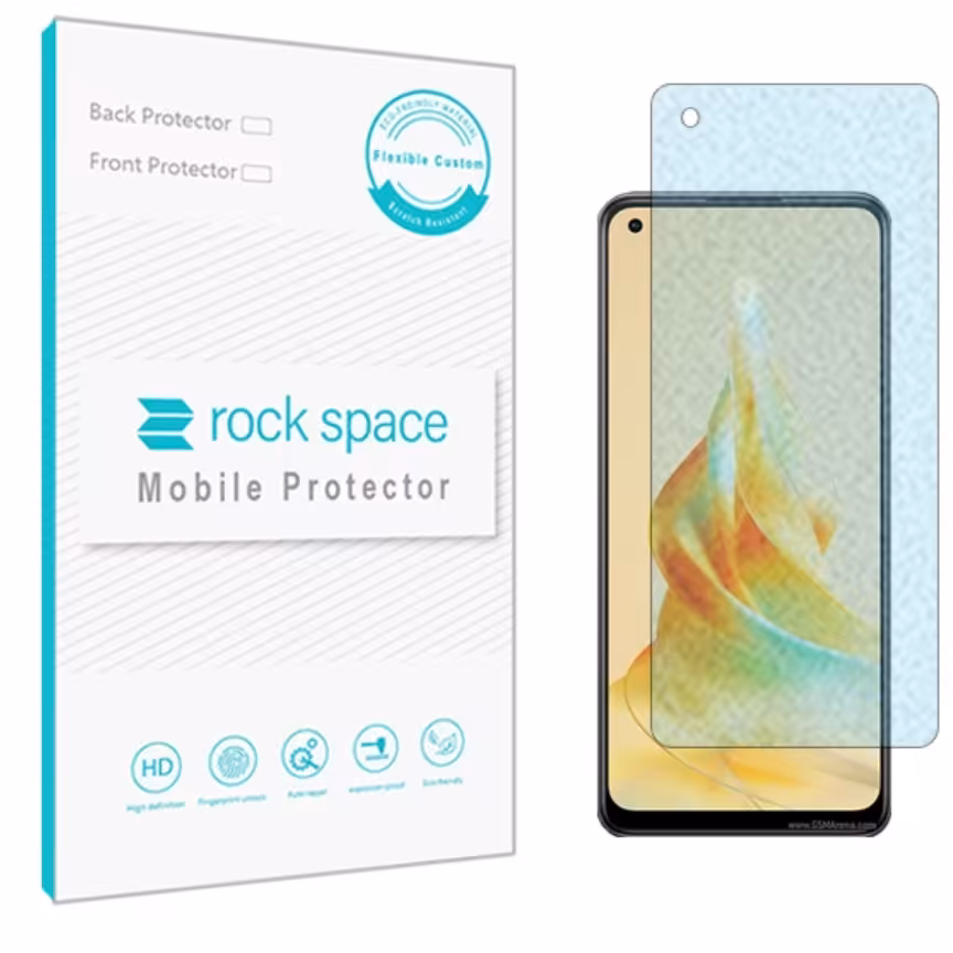  گلس نانو مات بلوکات (ضد اشعه آبی) و ضد ضربه اوپو Reno8 T برند راک اسپیس 