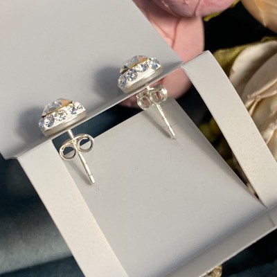 گوشواره نقره عزار 925 گوشواره نقره شیک دخترانه با قیمت مناسب