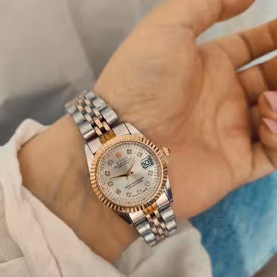 ساعت رولکس زنانه رنگ مسی رنگ رزگلد