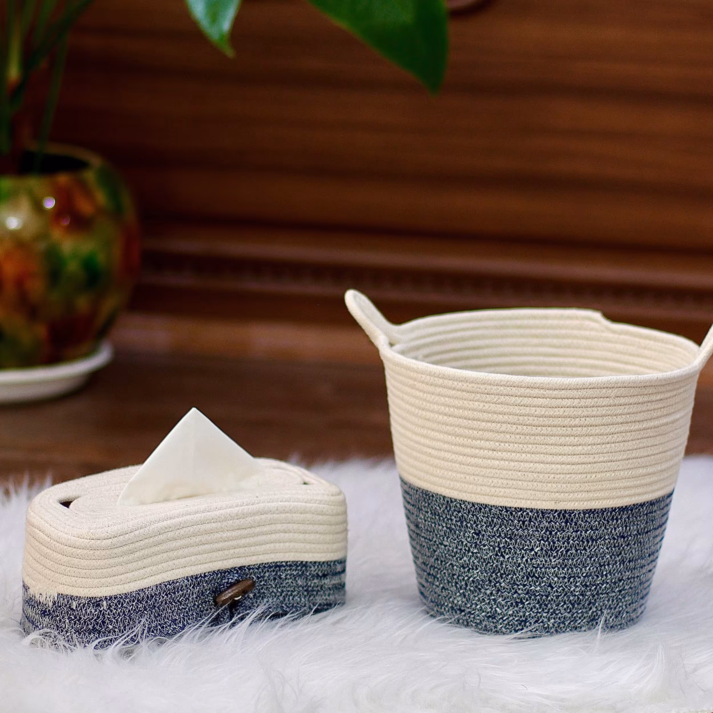 ست سطل و جای دستمال