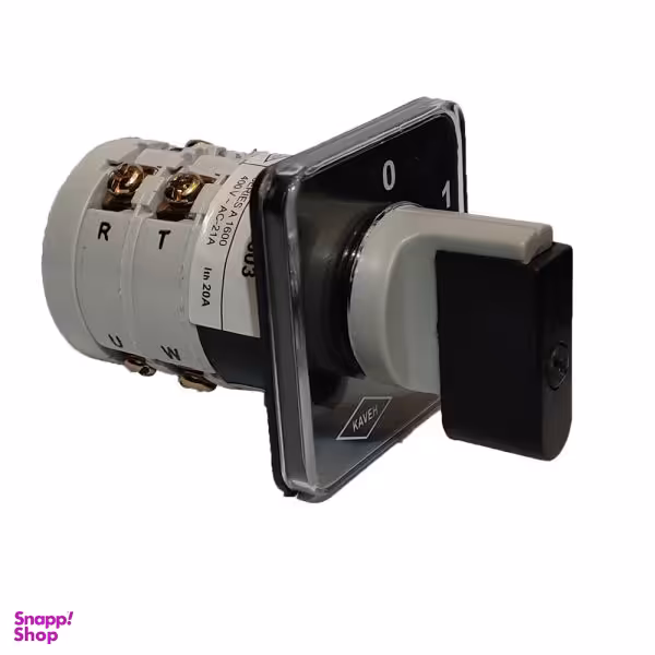 کلید سلکتوری گردان کاوه مدل یکطرفه سه فاز کد A1603