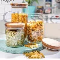 ست 3 سایز بانکه درب چوبی 