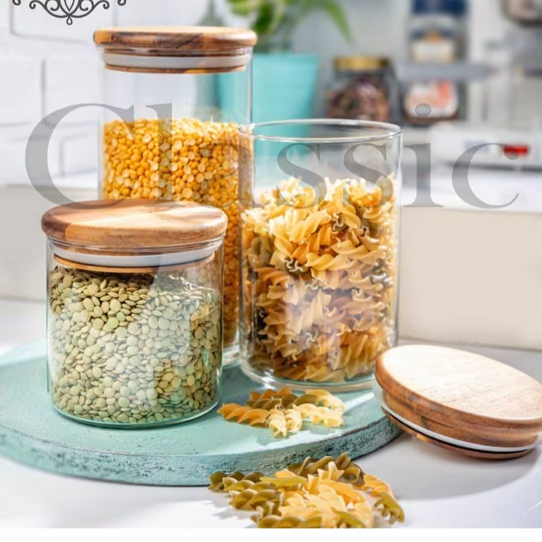 ست 3 سایز بانکه درب چوبی 