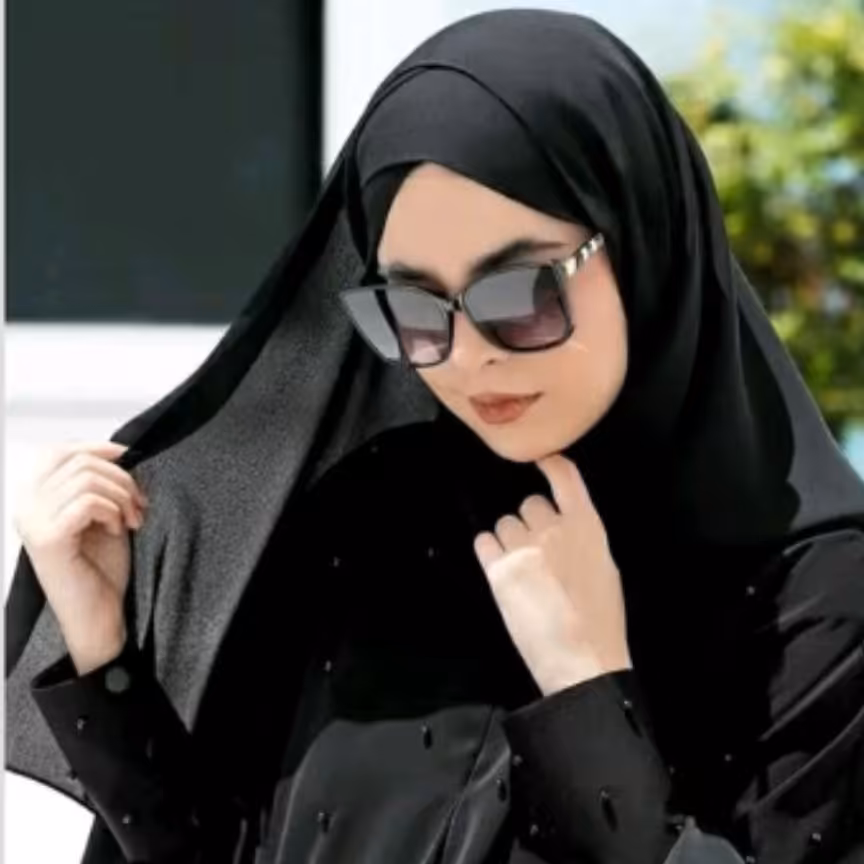 هدشال دوپیله و گرد باجنس کرپ حریر و لمه