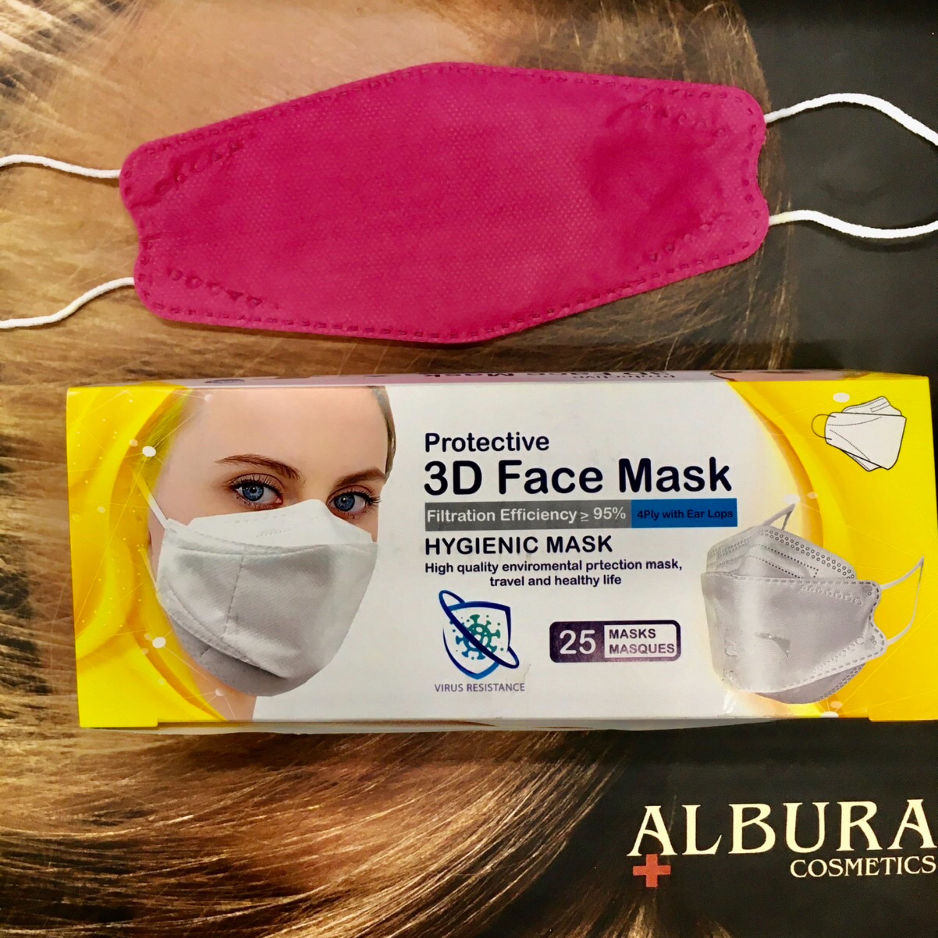 فست ماسک 3 بعدی دخترانه رنگ صورتی