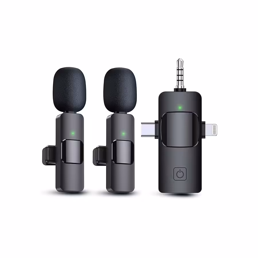 میکروفون بی سیم یقه ای انسر Answer k15 two in one Wirreless Microphone