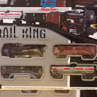 قطار کلاسیک ریلی باطری خور چراغدار به همراه سه عددواگن جنس خوب وارداتی مناسب برای گروه سنی سه سال به بالا