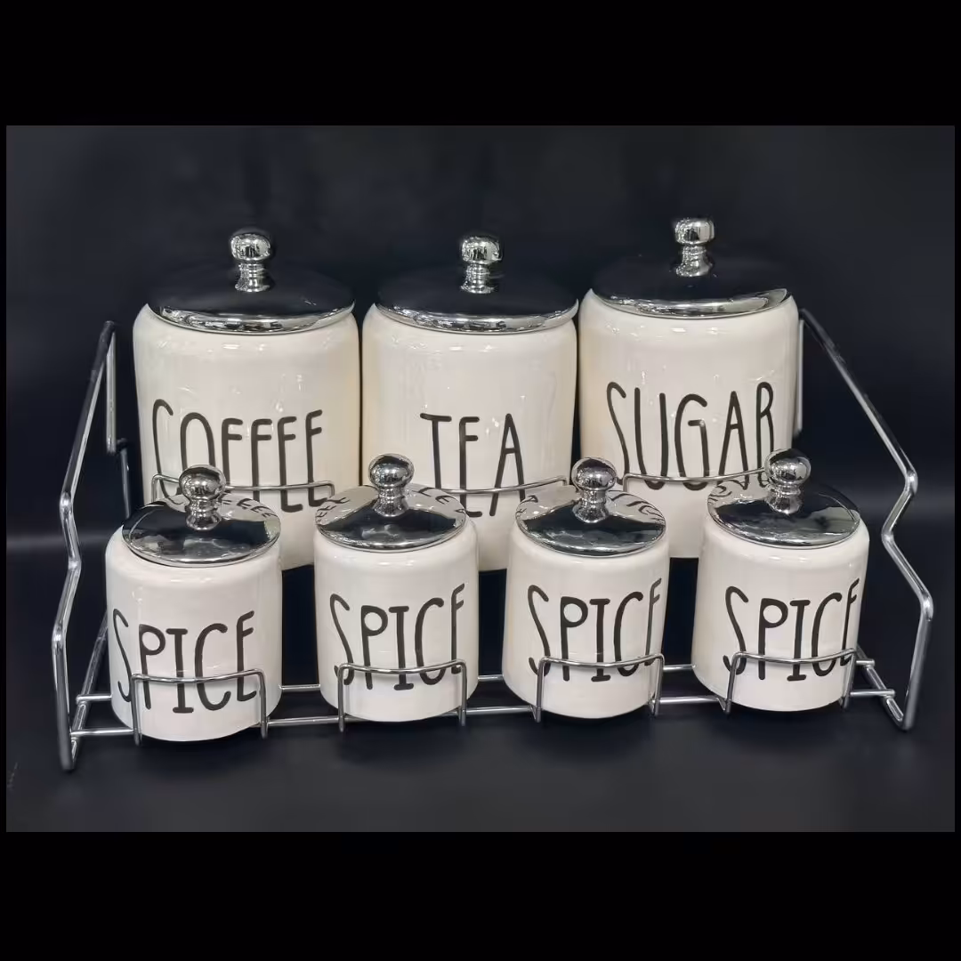 ست پاسماوری 8 پارچه مدل دینا نقره ای 