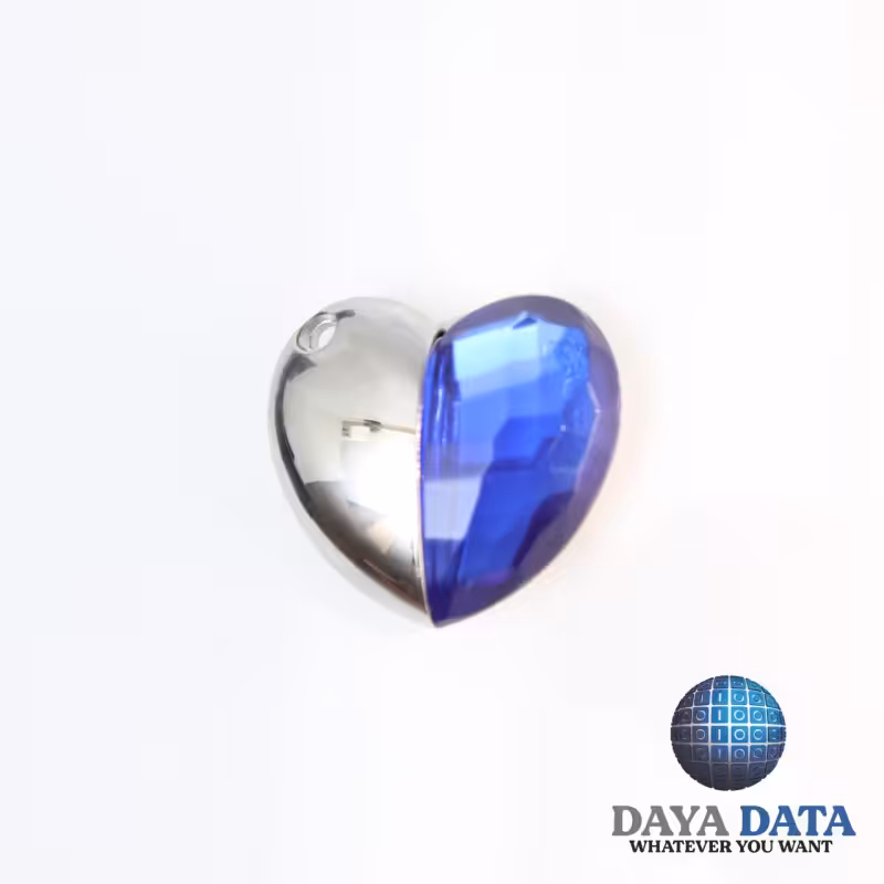 فلش مموری فانتزی دایا دیتا  قلب جواهر مدل JE1001-59 ظرفیت 32GB -USB2 رنگ سرمه ای