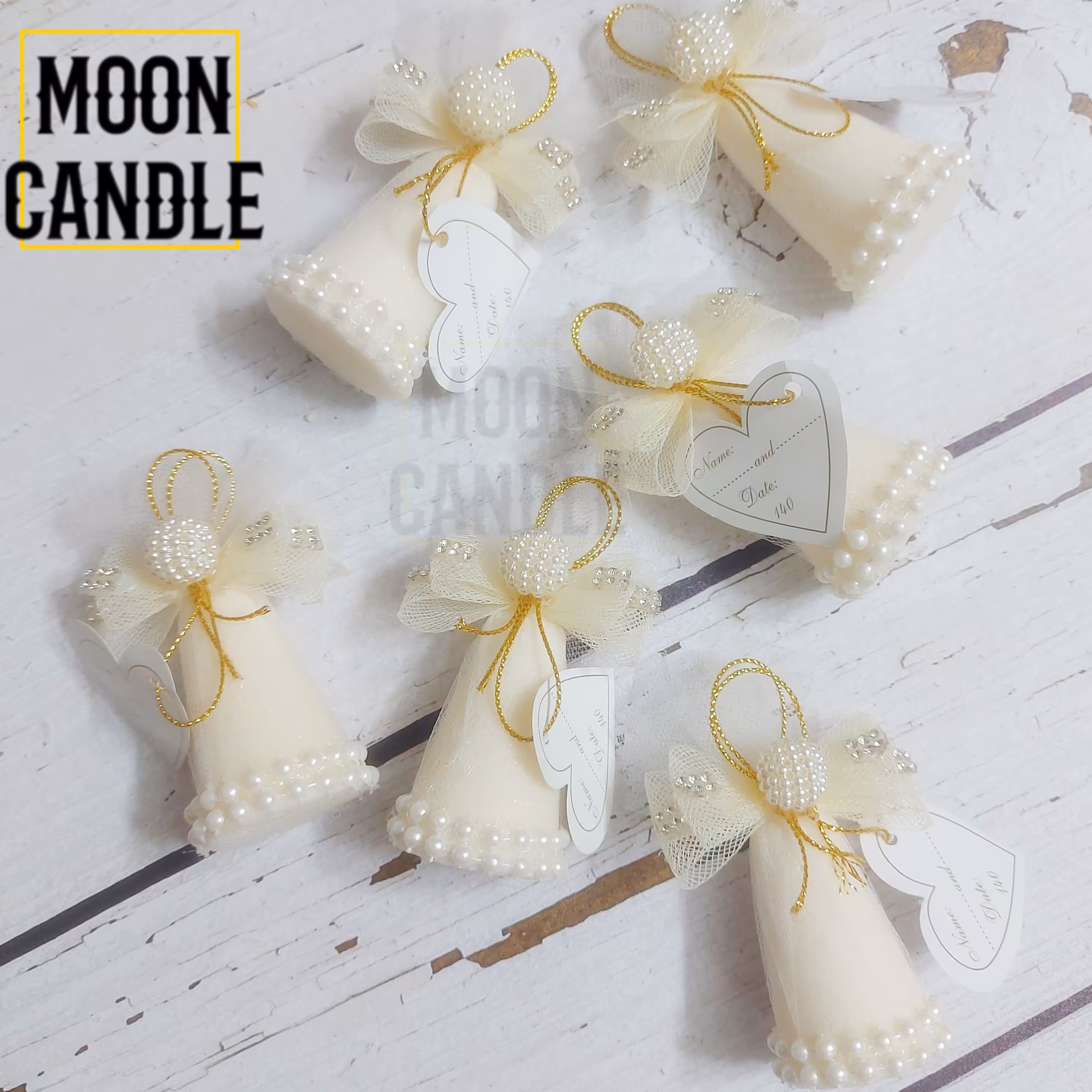 گیفت کله قند مینیاتوری مرواریدی در بسته های 5 عددی سایز  ارتفاع 5 در قطر 3