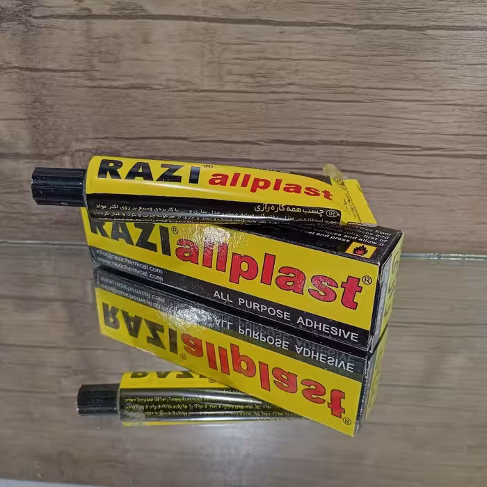 چسب رازی.چسب همه کاره رازی سایز متوسط50سی سی(چسب رازی مناسب چوب.پارچه.لاستیک.شیشه.فلز .سرامیک.کفش)