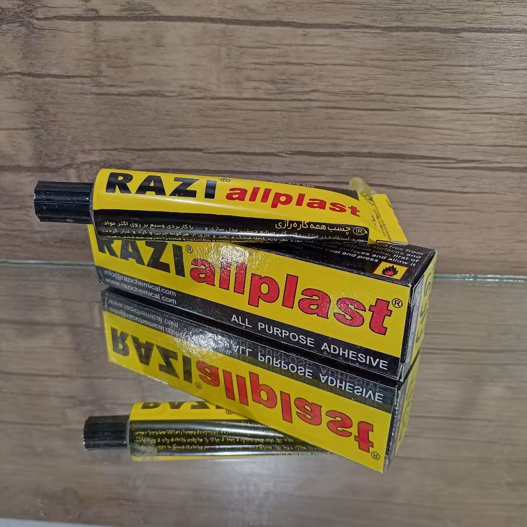 چسب رازی.چسب همه کاره رازی سایز متوسط50سی سی(چسب رازی مناسب چوب.پارچه.لاستیک.شیشه.فلز .سرامیک.کفش)