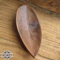 ظرف چوبی طرح برگ درخت