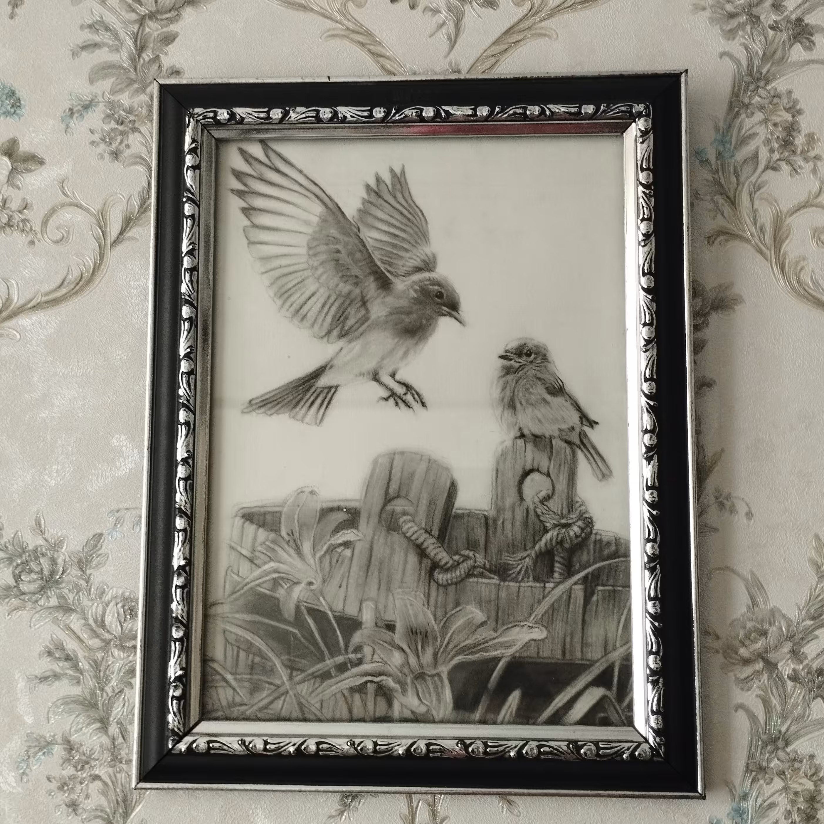 تابلوی نقاشی سیاهقلم