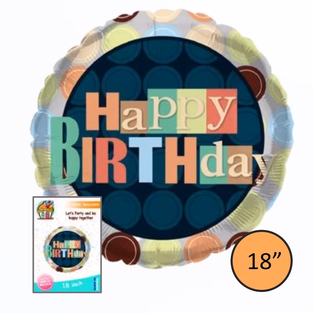 بادکنک فویلی هپی گرد کد 4