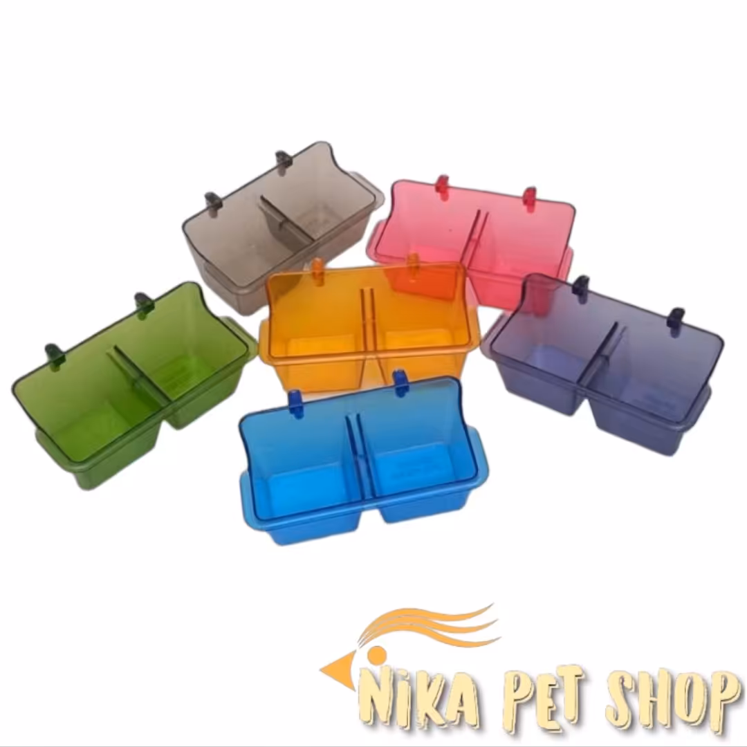 ظرف غذای دو قلو قفس