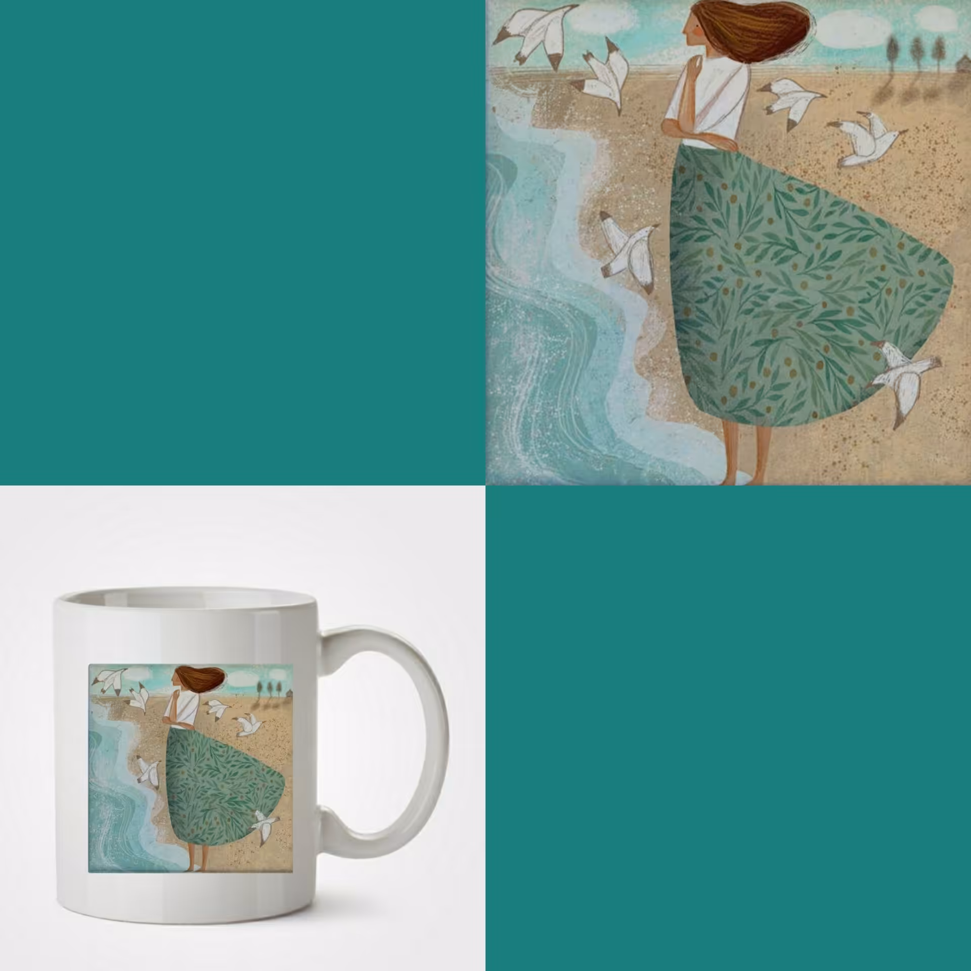 پک هدیه دختر زیبا(کاشی و ماگ)