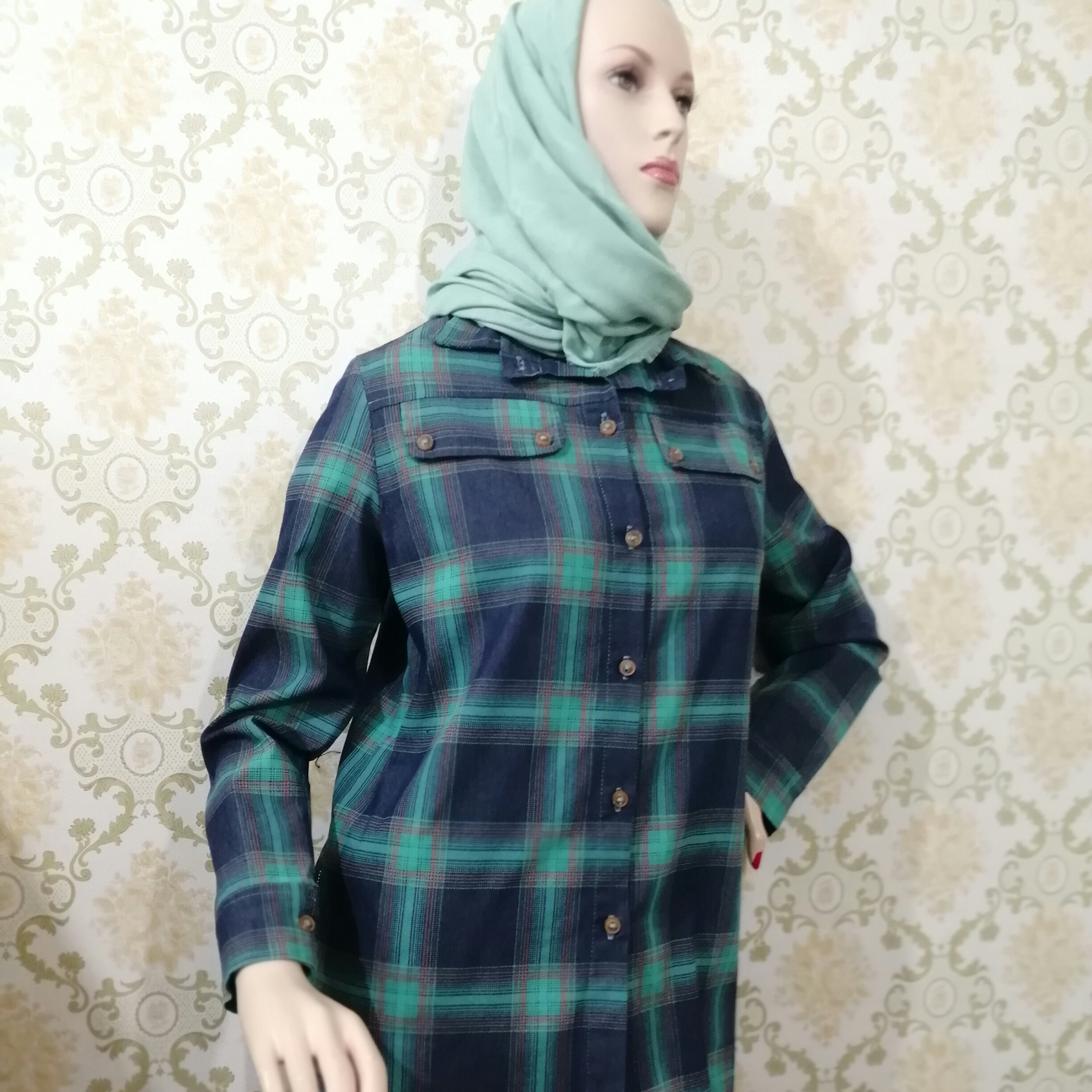 مانتو 4 خونه یقه پیرنی بغل زیپ تن خور زیبا