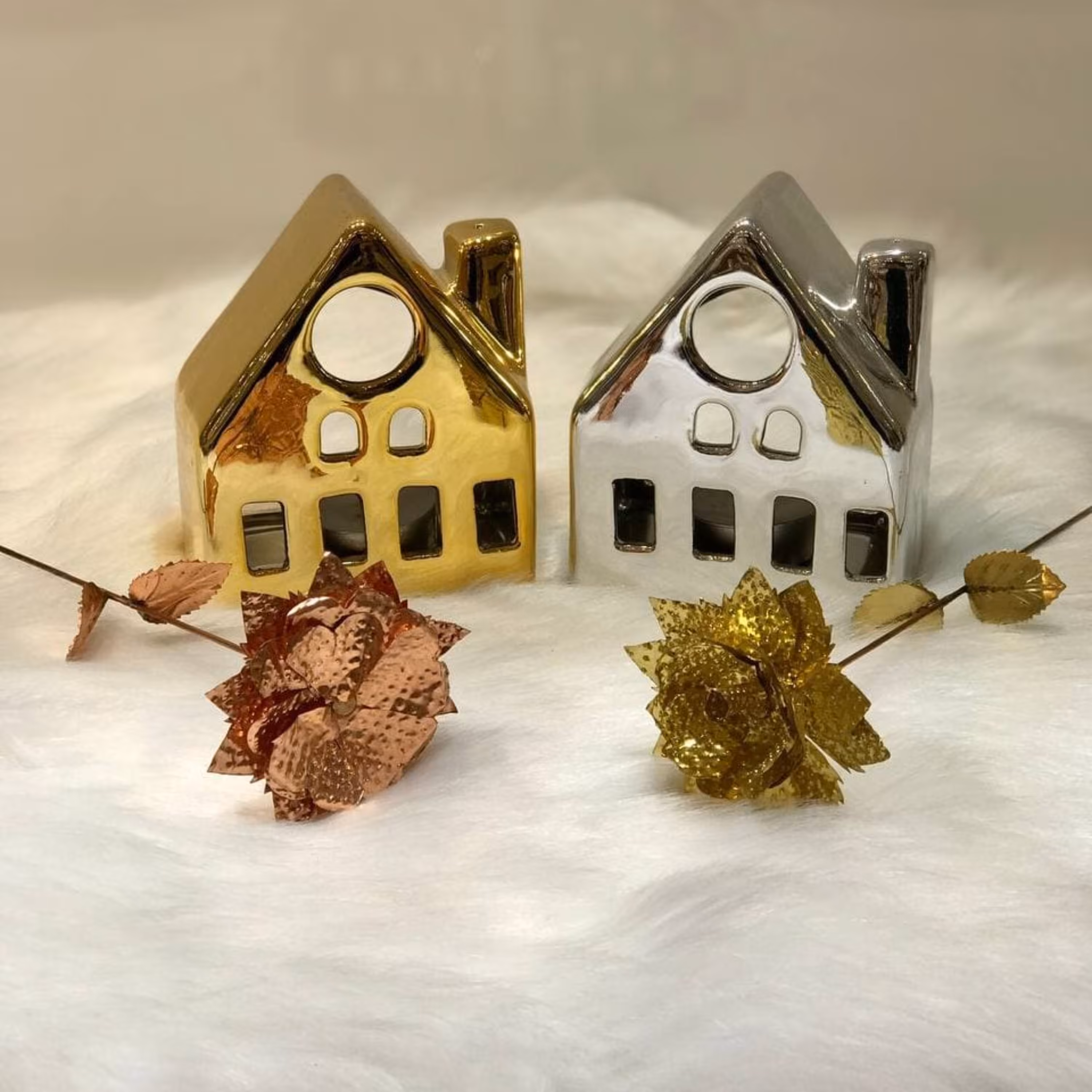 کلبه و جاشمعی سرامیکی 