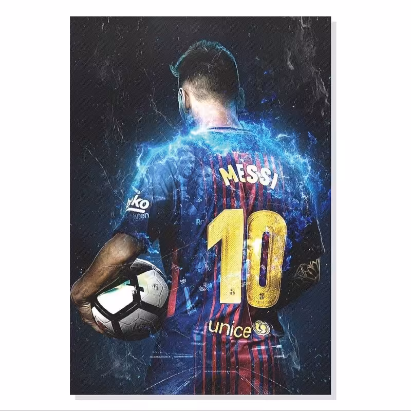 تابلو. شاسی طرح فوتبالی لیونل مسی Football Lionel Messi مدل M0496