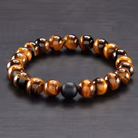 دستبند سنگ ظبیعی چشم ببر و اونیکس
