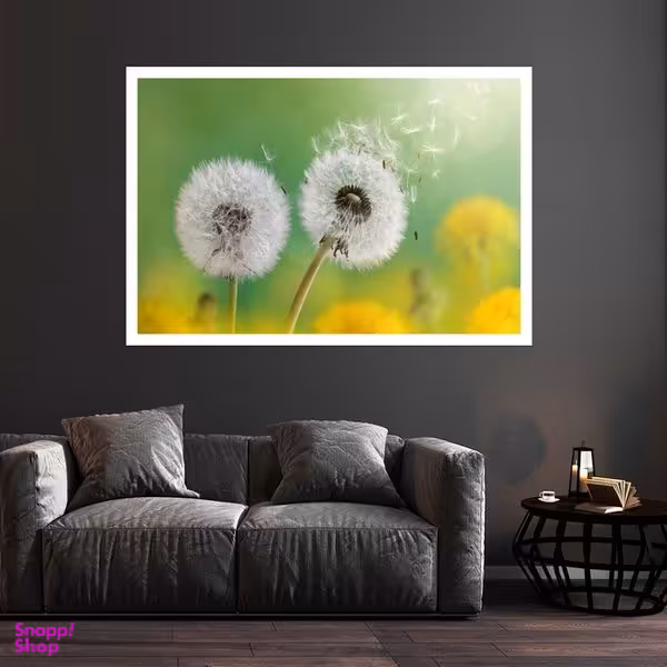 تابلو بکلیت طرح طبیعت و قاصدک مدل قاب شاسی W-s8535