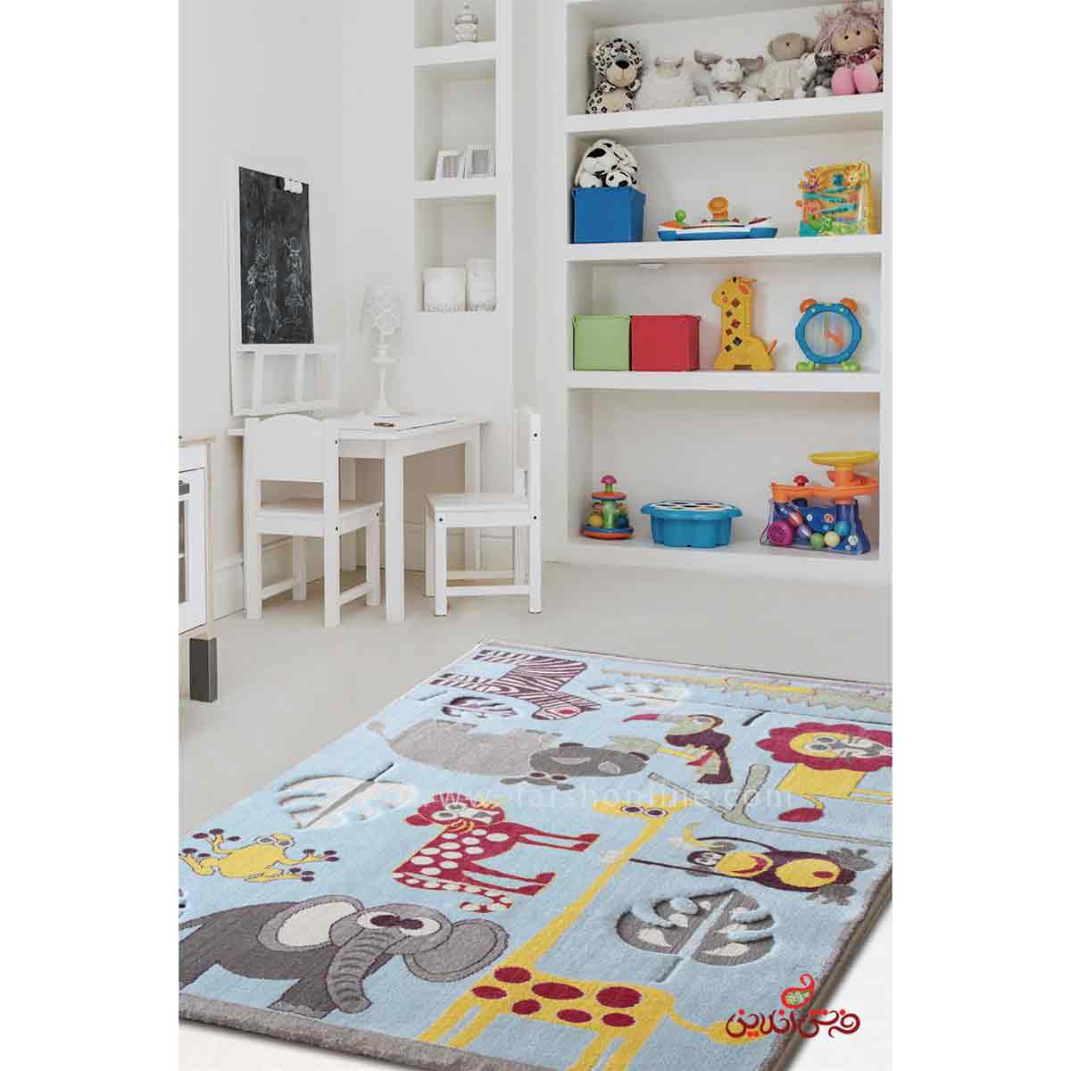 فرش کودک پاتریس طرح باغ حیوانات