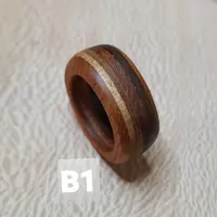 انگشتر چوبی دست ساز از چوب چند لایه گروه B