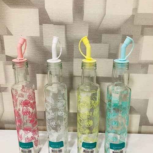 بطری آبلیمو تکی زیبا در رنگ بندی با جنس شیشه ای