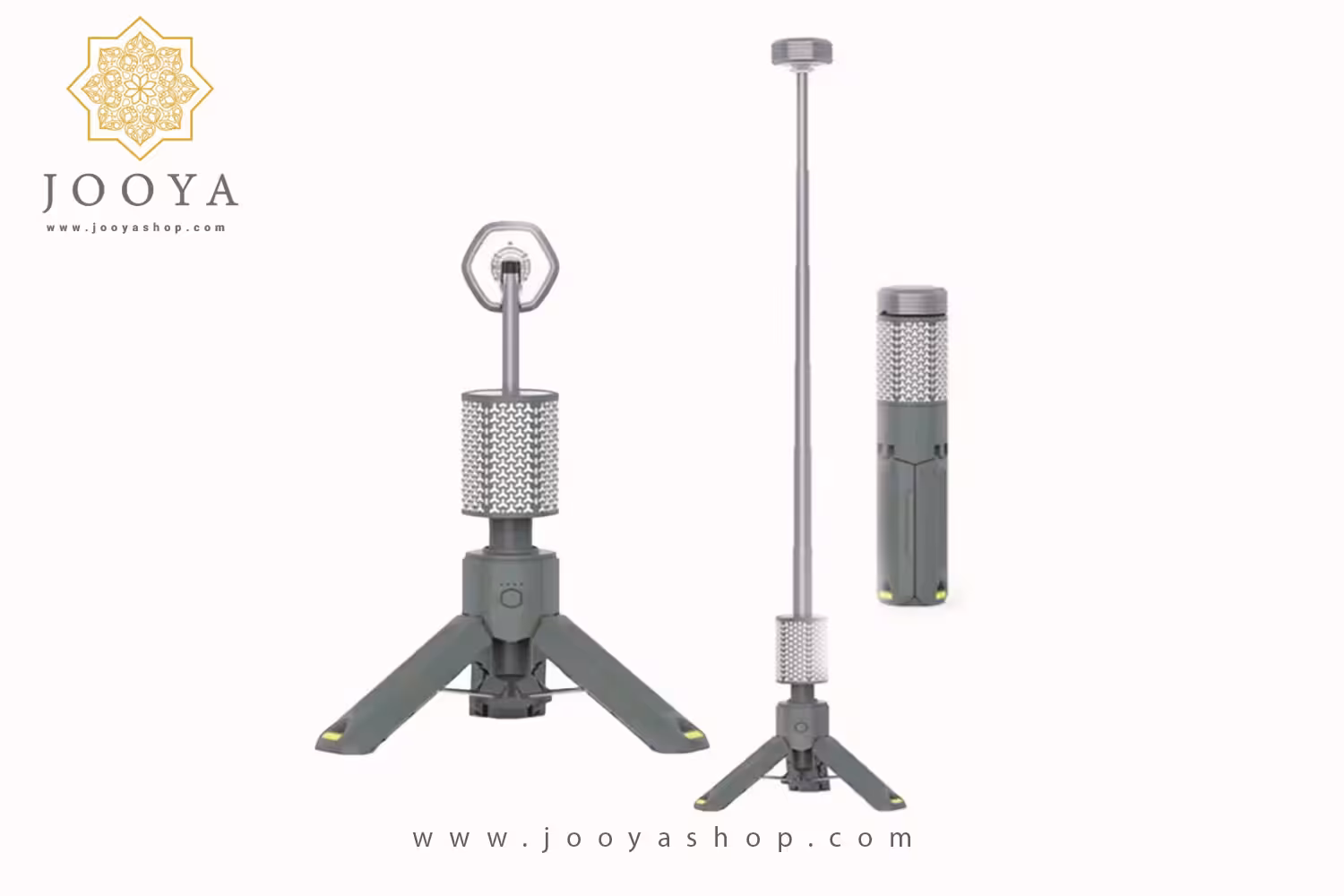 چراغ کمپینگ شارژی ضدآب سه پایه دار تلسکوپی