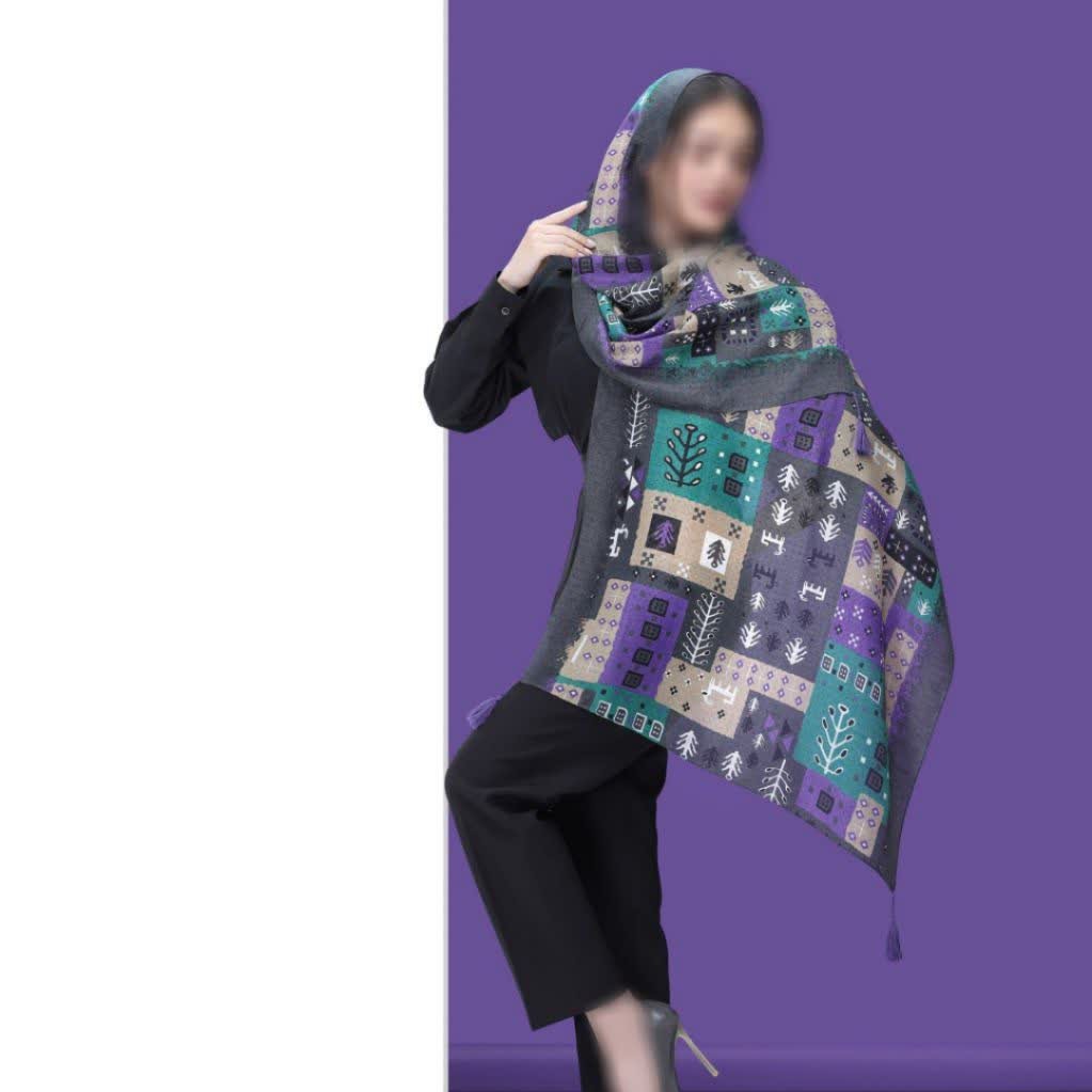 شال تابستونه نخی اعلا خنک رنگبندی شاد کد320